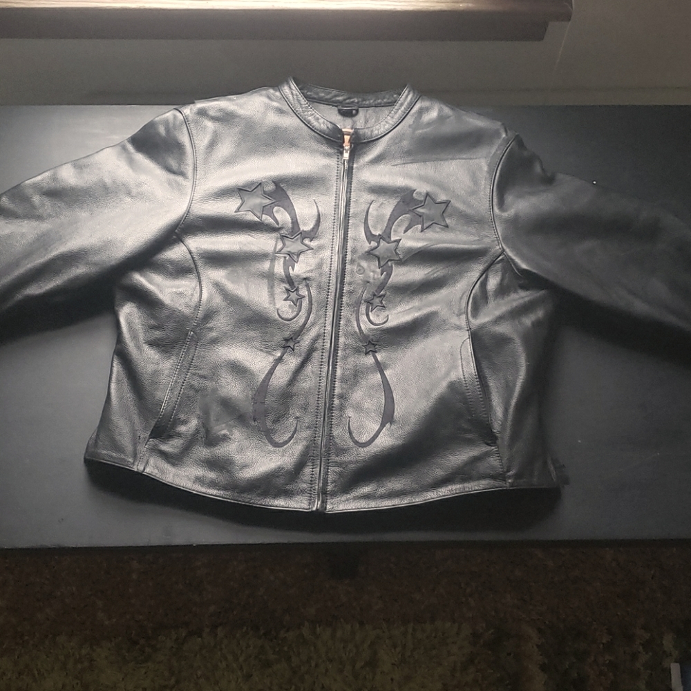 Leather motorcycle Jacket